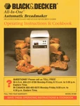 Black & Decker Bread Maker Machine Directions Instruction Manual Recipes Various. Fixed Price $19.99.