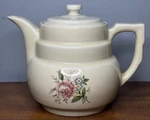 Drip-o-lator Ceramic Coffee Tea Pot Floral The Enterprise Aluminum Usa Vtg. Fixed Price $7.78.