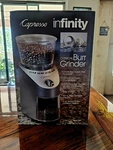 Capresso Infinity Conical Burr Grinder Model #565 Stainless Steel Finish. Fixed Price $85.95.