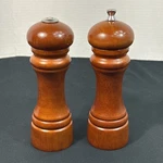 Mr. Dudley Salt & Pepper Mill Grinders Wood Medium Brown Mcm Kitchen Table Tool. Fixed Price $16.76.