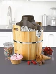 New Oster 4-QT Wood Bucket Ice Cream Maker Electric Frozen Yogurt Sorbet Kitchen. Fixed Price $219.88.