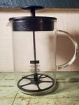 Bodum Latteo Milk Frother With Glass Handle 8 Oz. Item 1446-01US4. Fixed Price $15.00.