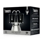 Bialetti Mini Express Induction + 2 Black Coffee Cups Stove Top Moka Pot. Fixed Price $69.49.