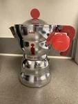Moka Alessi Espresso Coffee Maker AAM33/6 Pot Cup Red Handle No Box. Fixed Price $88.99.