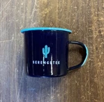Serengetee Steel Enamel Coffee Cup Mug "get Lost" 12OZ Blue White Turquoise Trim. Fixed Price $29.95.