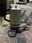 West Bend Cup Automatic Electric Percolator Model 9447 White Black. Fixed Price $12.00.
