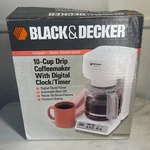 Black & Decker Compact 10 Cup Drip Coffeemaker W/ Digital Clock/timer DCM903WH. Fixed Price $59.99.
