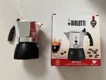 Bialetti Brikka Moka Pot Espresso Maker 2 Cup Aluminum Silver Black Gas Electric. Fixed Price $80.00.