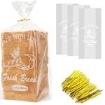 40 Reusable Bread Bags, 8X4X18 Inch With Ties, Clear. Fixed Price $16.35.