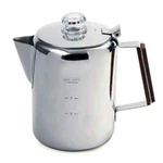 New Norpro #549 9-CUP Stainless Steel Percolator Wood Handle With Stem & Basket. Fixed Price $37.49.