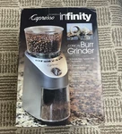 Capresso Infinity Conical Burr Grinder Model #565 Stainless Steel Finish. Fixed Price $99.00.