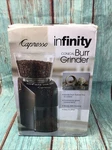 Capresso Infinity Conical Burr Grinder, Black, Model 560.01. Fixed Price $69.99.