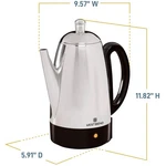Detachable Cord Electric Percolator, Stainless Steel, 12-CUP. Fixed Price $111.99.
