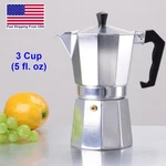 Aluminum Espresso Coffee Stovetop Maker Pot Percolator (3 Cup /5 Fl.oz). Fixed Price $7.99.