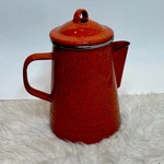 Paula Deen Signature Orange Speckled Enamelware Percolator Coffee Pot Complete. Fixed Price $24.50.