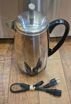 Farberware FCP412 12-CUP Electric Coffee Percolator Stainless Steel Works. Fixed Price $25.00.