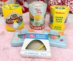 Vtg Brite & Bondware Cake Baking Cups/betty Crocker Candles 6 Items. Fixed Price $19.99.