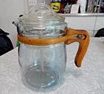 Very Rare Pyrex Flameware Wwii Era Complete Original 8106B Coffee Percolator. Fixed Price $230.00.