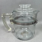 Vintage Pyrex Percolator 7824B 4CUP Coffee Pot Stovetop Glass No Inner Parts. Fixed Price $34.99.