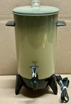 Vintage Mirro-matic Avocado Green Aluminum 22-CUP Electric Percolator M-9294-37. Fixed Price $40.00.