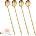 4 Pack Gold Coffee Spoons For Bar Long Espresso Stirring. Fixed Price $17.23.