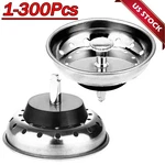 Stainless Steel Home Kitchen Sink Drain Stopper Basket Strainer Waste Plug Lot. Fixed Price $237.69.
