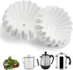 Coffee Filters For Farberware Percolators, 150 Pack, White, 6/9 Cup. Fixed Price $15.99.