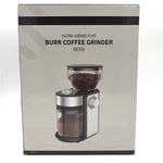 Electric Burr Coffee Grinder 16 Settings 2-14 Cup Adjustable Silver Mill. Fixed Price $44.95.