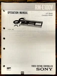 Sony RM-E100V Remote Control Service Manual *original*. Fixed Price $14.97.