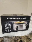 Ovente 3.5L Slow Cooker SL035ABR W/tempered Glass Lid. Fixed Price $30.00.