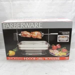 Vintage Farberware R4550 Smokeless Indoor Electric Bbq Grill Broiler Rotisserie. Fixed Price $278.99.
