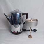 Arvin 6000 Electric Percolator Coffee Maker 9-CUP Chrome Glass Top Mcm Tested. Fixed Price $29.00.