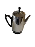 General Electric A1CM20 Percolator Silver/black W/ Basket, Lid & Cord. Fixed Price $50.00.
