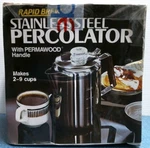 Tops Rapid Brew Stainless Steel Percolator (409) Fs. Fixed Price $40.00.