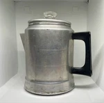 Vnt Worthmore Aluminum 7 Cup Percolator Camp Stove Top Coffee Pot Usa Glass Knob. Fixed Price $25.00.