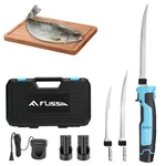 Cordless Electric Fillet Knife 2PC Batteries 8" 10" Stainless Steel Blade W/case. Fixed Price $70.99.