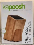 Kapoosh Dice Slotless Knife Block Bamboo Wood 650BB Ary Inc. Fixed Price $18.39.
