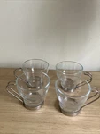 Set Of 4 Vonshef Glass Metal Handle Espresso Cups. Fixed Price $14.00.