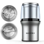 Secura Electric Coffee Grinder And Spice With 2 Stainless Steel Blade.... Fixed Price $53.04.