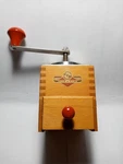 Vintage Kym Mokka German Manual Coffee Grinder Wood Bakelite Red Knob 1950S. Fixed Price $54.99.