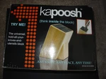 Kapoosh Dice Slotless Knife Block Bamboo Wood 10"H Ary Inc Nice Gift Wow K!. Fixed Price $11.99.
