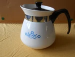 Rare Backstamp '60S Vtg Corningware Blue Cornflower Cup Teapot W/ Lid & Basket. Fixed Price $23.00.