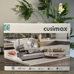 Cusimax Food Slicer 200W 7.5 Blades Adjust Thickness Stainless Steel Carriage. Fixed Price $89.95.