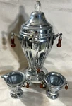 Vtg Faberware Coffee Electric Perculator W/ Cream & Sugar Bowls (2505)). Fixed Price $80.99.