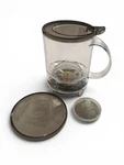 Teavana Perfectea Maker 16 Oz Oval Infuser With Lid Clear Gray Black. Fixed Price $24.95.