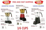 Coffee Maker, Espresso 3/6-CUP Cafetera Electrica Cappuccino. Fixed Price $55.45.