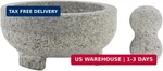 Farberware Professional Granite Molcajete Mortar And Pestle Stone Grinder, 4-CUP. Fixed Price $47.25.