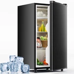 Quiet Mini Fridge With Freezer Compartment, Single Door Design. Fixed Price $137.38.