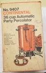Vintage West Bend 36 Cup Automatic Party Percolator Poppy Continental #9407. Fixed Price $64.79.