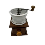 Vintage 1982 Teleflora Wooden Ceramic Manual Coffee Mill Grinder Drawer Hank. Fixed Price $34.99.
